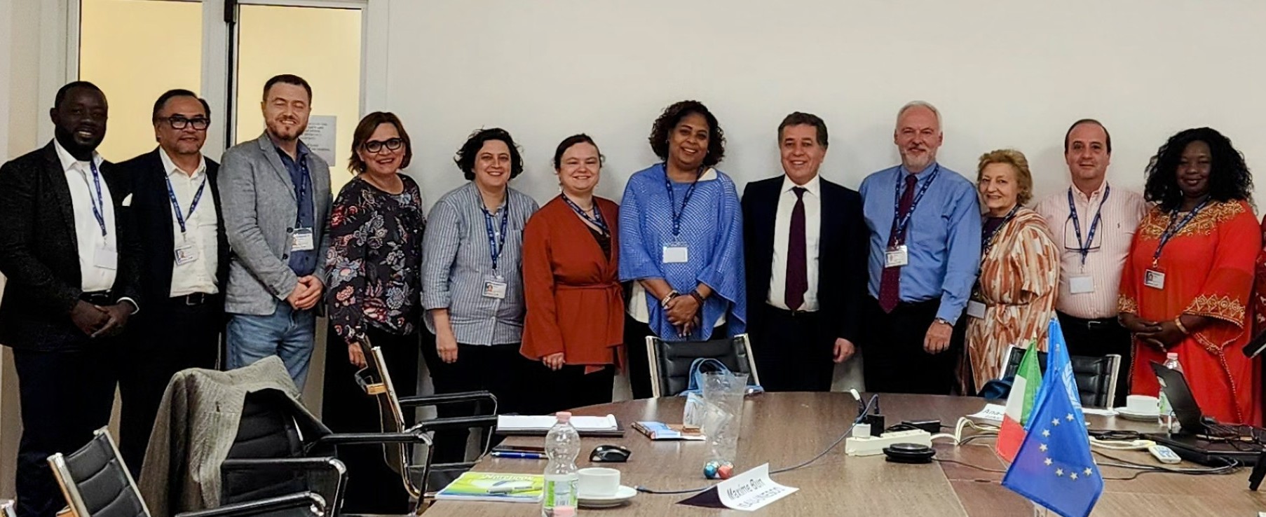 <span style="color:#999999"><em>UNISERV Annual General Meeting, Trieste, October 2024 - </em><em>Mr. Larbi Djacta, Chair of the ICSC and Mr. Yuri Orlov, ICSC Secretariat meet with UNISERV Executive</em></span>